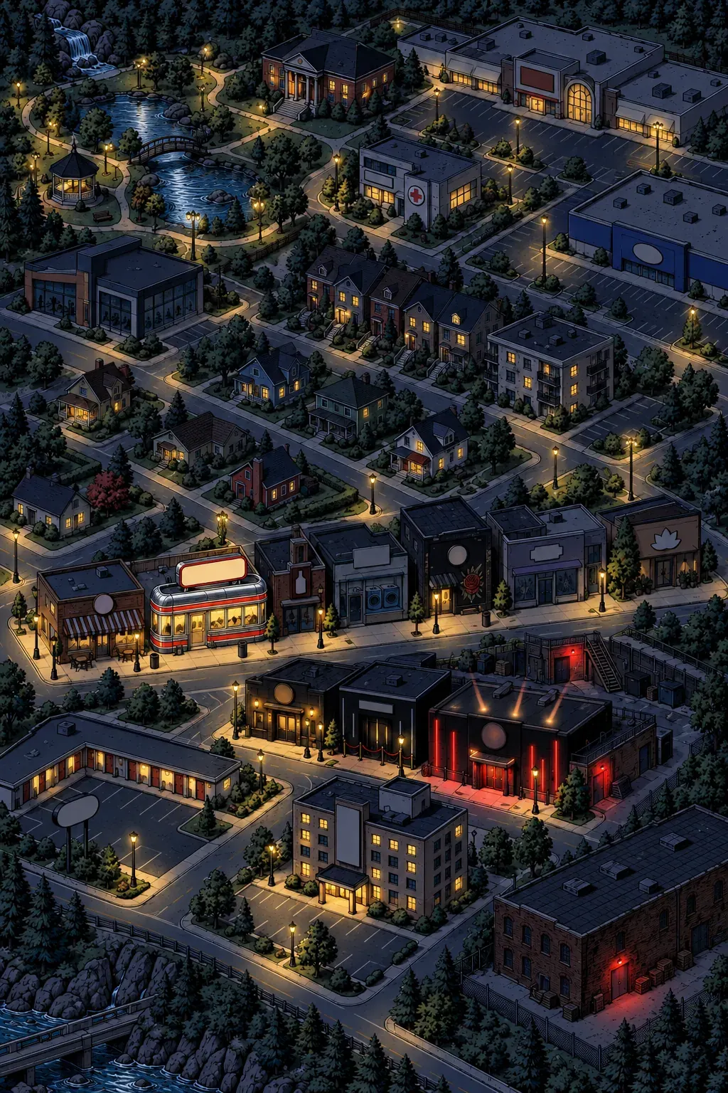 Cedarbrook · after dark